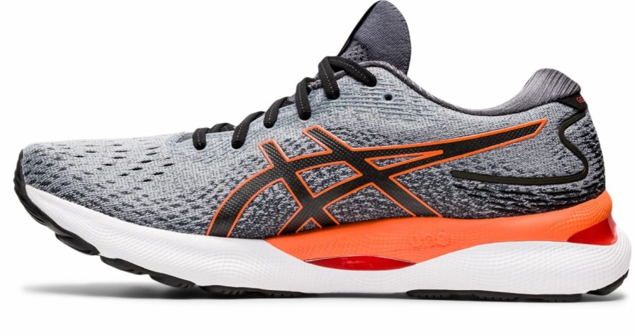 * Asics Men'S Gel-Nimbus 24 (020 Sheetrock/Shocking Orange) Footwear