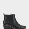 * Aerosoles Brandi Black Faux Leather Ankle Boots