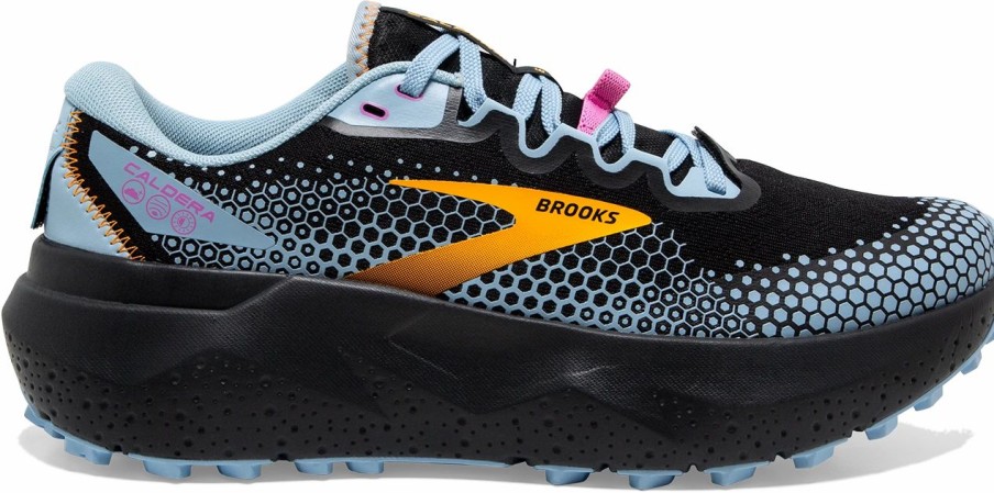 * Brooks Women'S Caldera 6 (096 Black/Blue/Yellow) Footwear