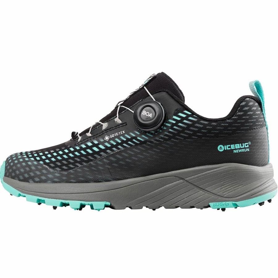 * Icebug Women'S Newrun Bugrip Gtx ( 9A Black/Jade Mist) Footwear