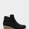 * Aerosoles Bradley Black Faux Suede Ankle Boots