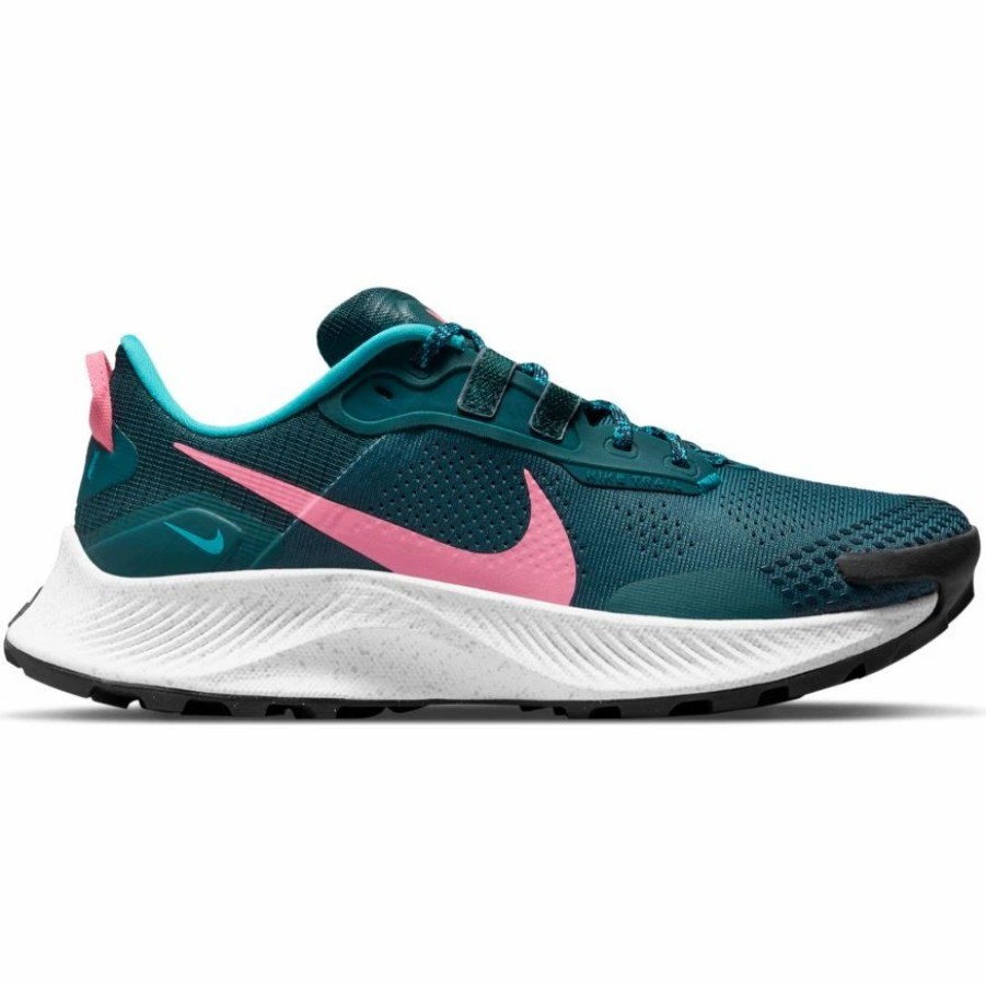 * Nike Women'S Pegasus Trail 3 (300 Dark Teal Green/Pink Glow/Armory Navy) Footwear