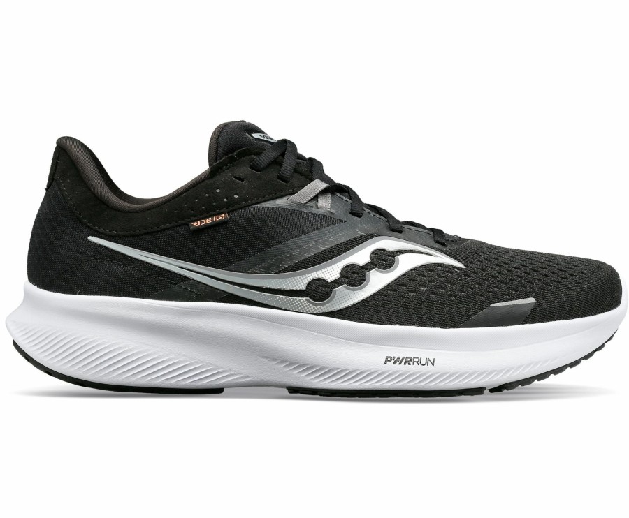 * Saucony Women'S Ride 16 Wide (05 Black/White) Footwear