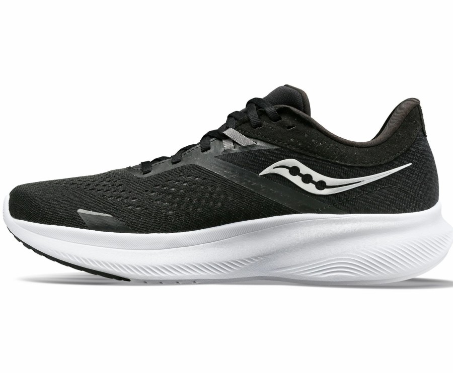 * Saucony Women'S Ride 16 Wide (05 Black/White) Footwear