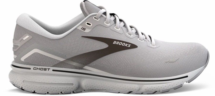 * Brooks Men'S Ghost 15 Extra Wide (098 Alloy/Oyster/Black) Footwear