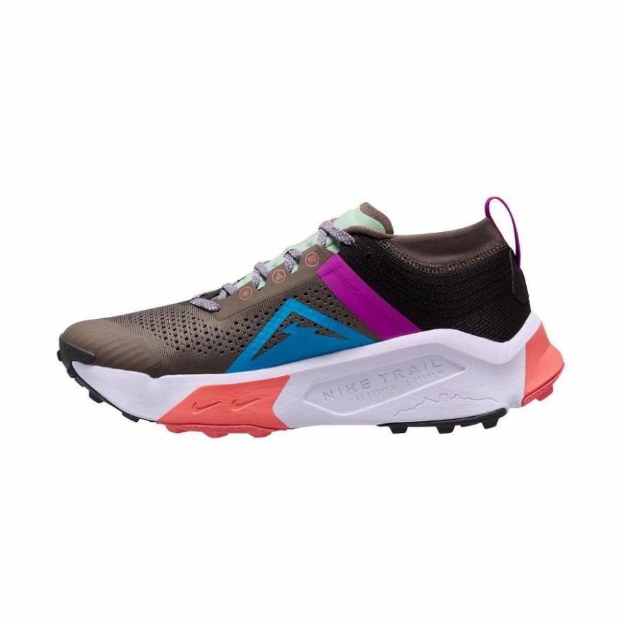 * Nike Men'S Zoomx Zegama Trail (002 Ironstone/Laser Blue/Black/Vivid Purple) Footwear