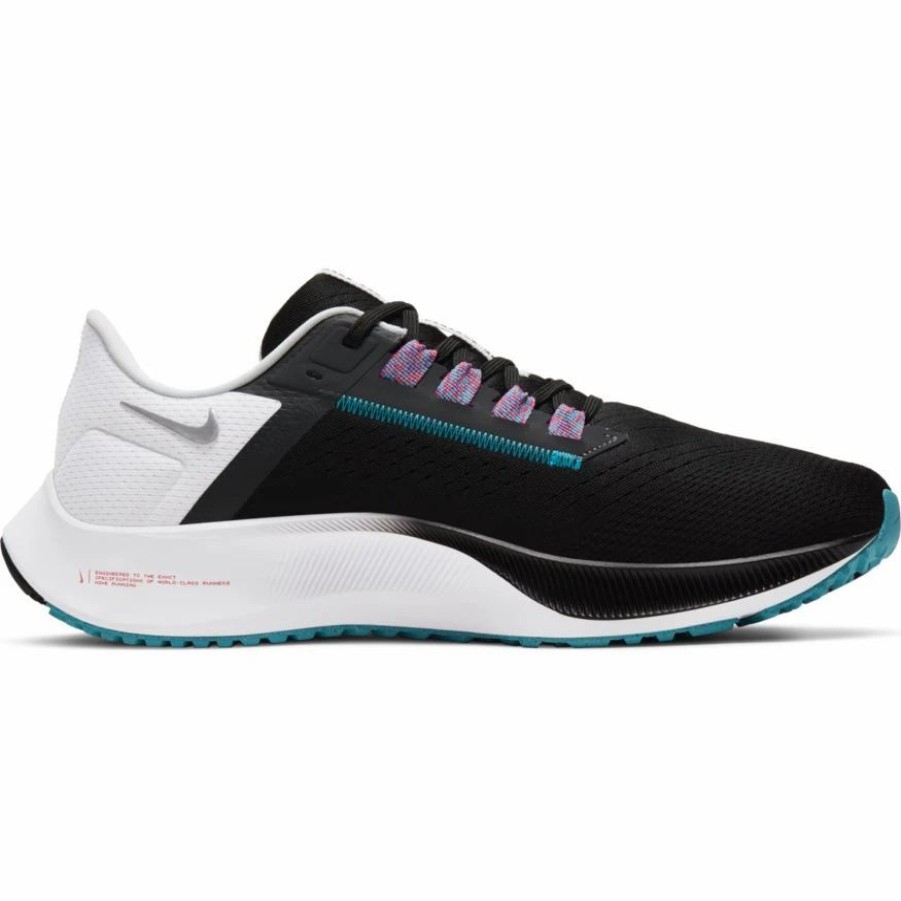 * Nike Men'S Zoom Pegasus 38 (003 Black/Metallic Silver/White) Footwear