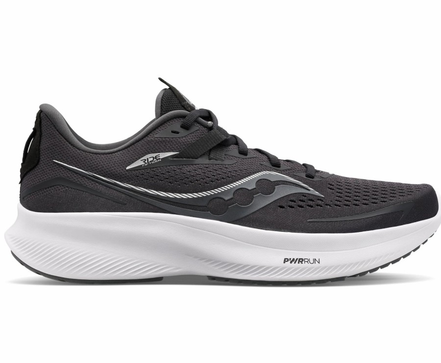 * Saucony Men'S Ride 15 (05 Black/White) Footwear