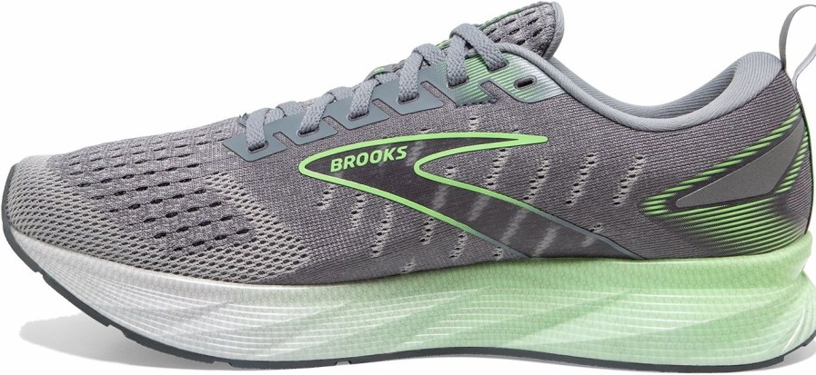 * Brooks Men'S Levitate 6 (312 Primer Grey/Neon Green) Footwear