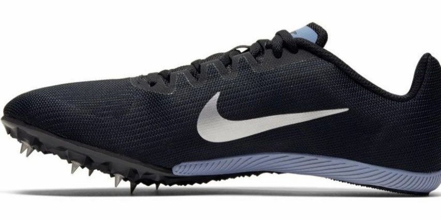 * Nike Uni Zoom Rival M 9 (004 Black/Metallic Silver-Indigo Fog) Footwear