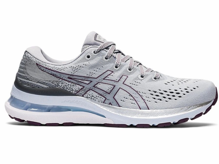 * Asics Women'S Gel-Kayano 28 Wide (021 Piedmont Grey/Deep Plum) Footwear