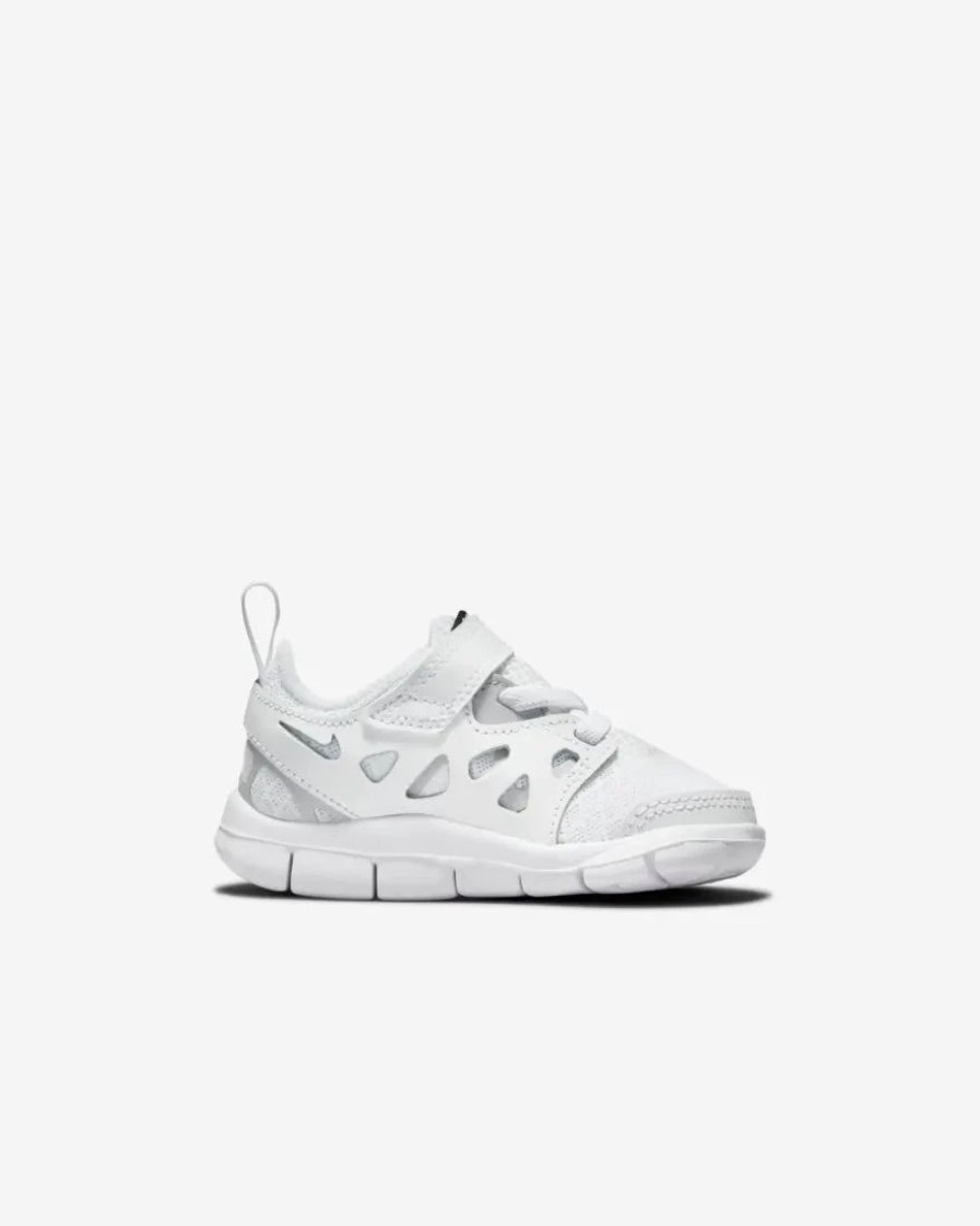 * Nike Toddler Free Run 2 (100 White/Black/Wolf Grey) Footwear