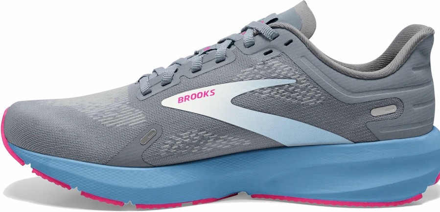 * Brooks Women'S Launch 9 (016 Grey/Blue/Pink) Footwear