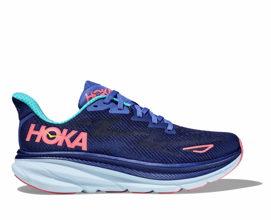 * Hoka Women'S Clifton 9 (Bbcrm Bellwether Blue/Ceramic) Footwear