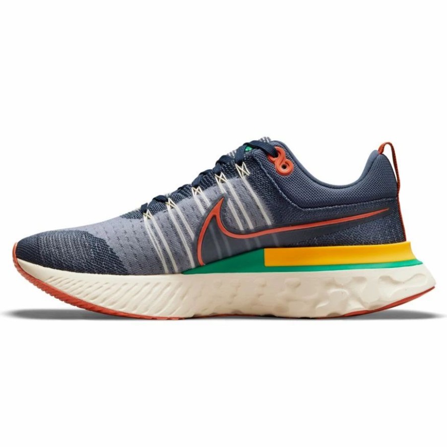 * Nike Men'S React Infinity Run Flyknit 2 "Olympic Trials" (400 Thunder Blue/Light Sienna/Stadium Green) Footwear