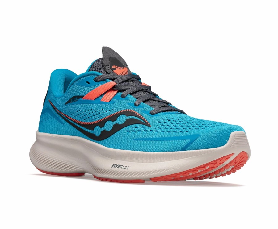 * Saucony Women'S Ride 15 (31 Ocean/Shadow) Footwear