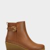 * Aerosoles Bonnie Tan Faux Leather Ankle Boots