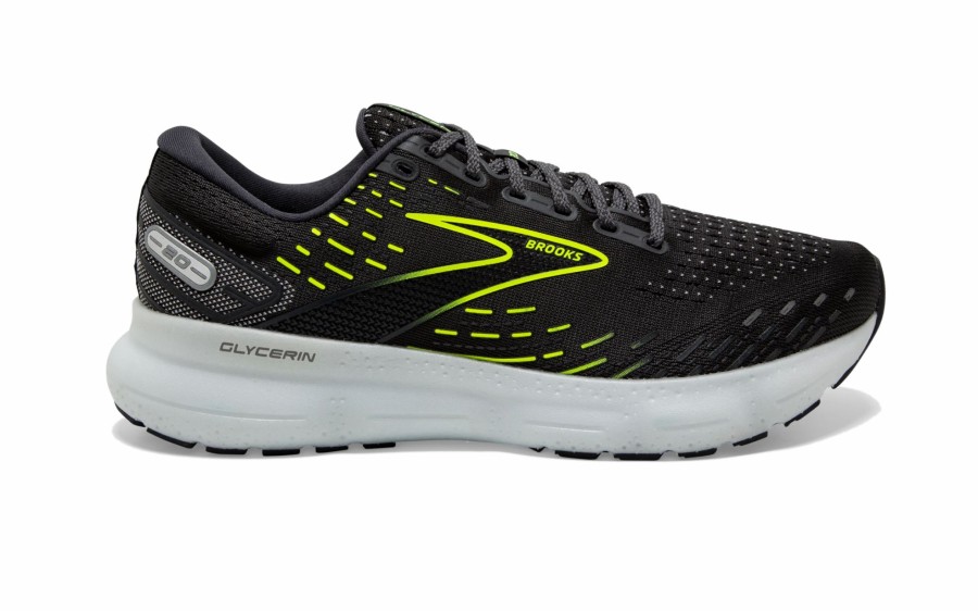 * Brooks Women'S Glycerin 20 (047 Ebony/White/Nightlife) Footwear