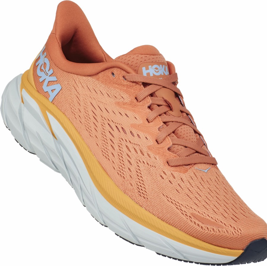 * Hoka Women'S Clifton 8 (Sbscr- Sun Baked/Shell Coral) Footwear