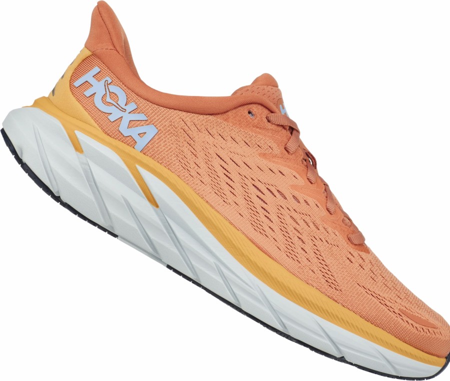 * Hoka Women'S Clifton 8 (Sbscr- Sun Baked/Shell Coral) Footwear