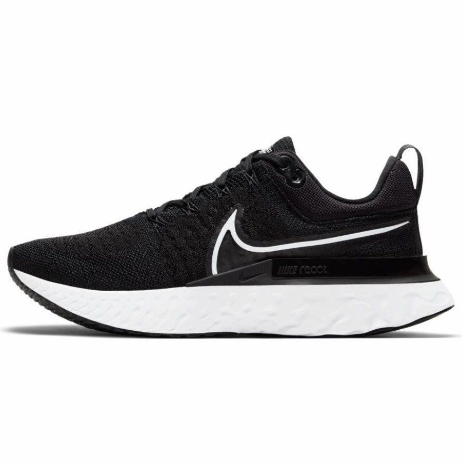 * Nike Women'S React Infinity Run Flyknit 2 (002 Black/White/Iron Grey) Footwear