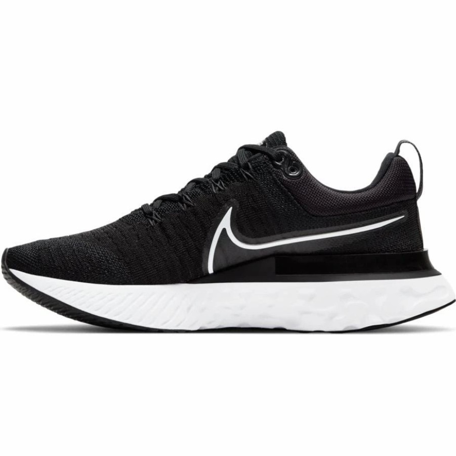 * Nike Women'S React Infinity Run Flyknit 2 (002 Black/White/Iron Grey) Footwear