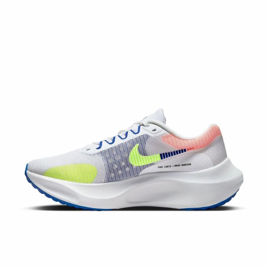 * Nike Men'S Zoom Fly 5 Premium (100 White/Black/Racer Blue/Bright Crimson) Footwear