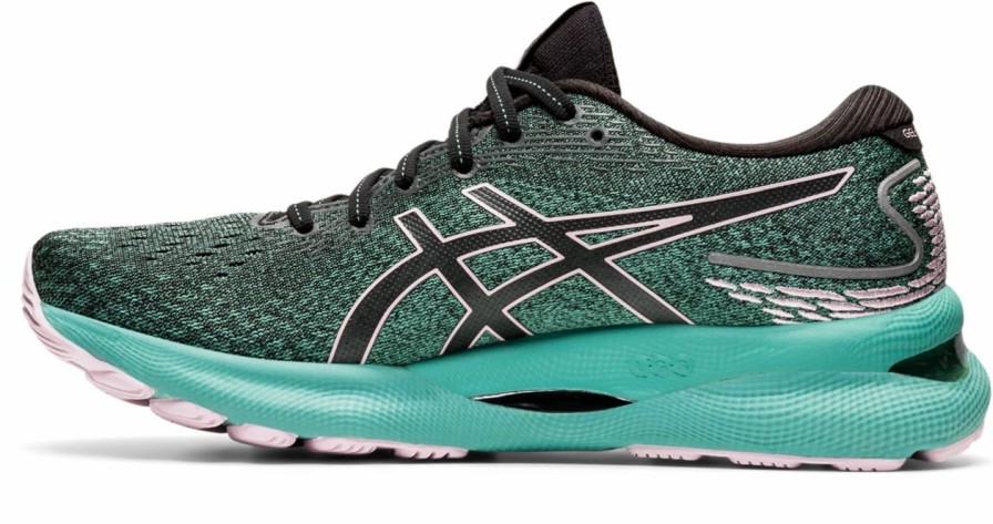 * Asics Women'S Gel-Nimbus 24 (003 Black/Barely Rose) Footwear