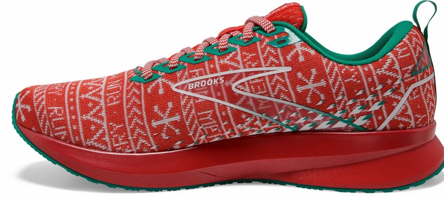 * Brooks Women'S Levitate 5 "Run Merry" (634 Red/White/Green) Footwear