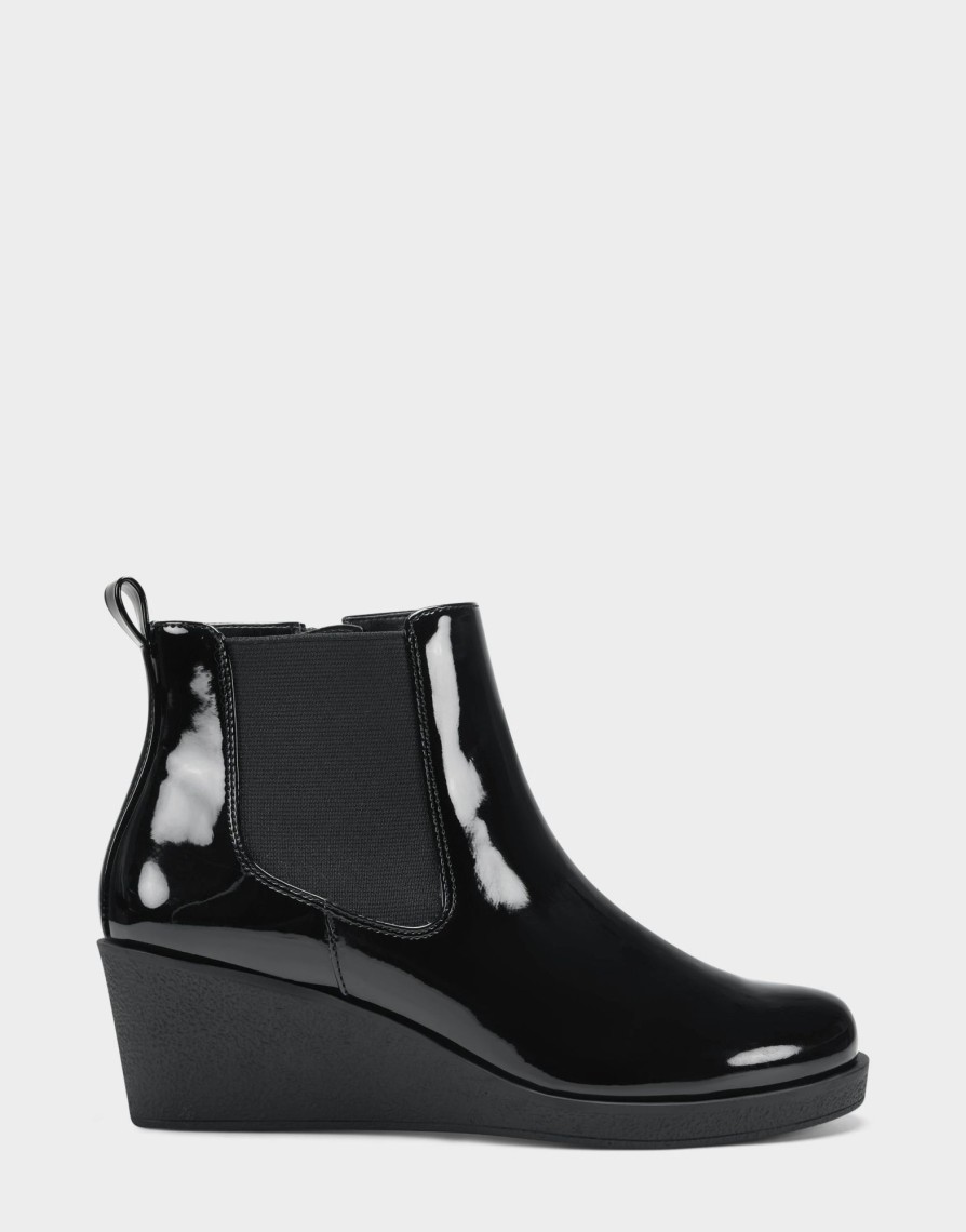 * Aerosoles Brandi Black Patent Ankle Boots