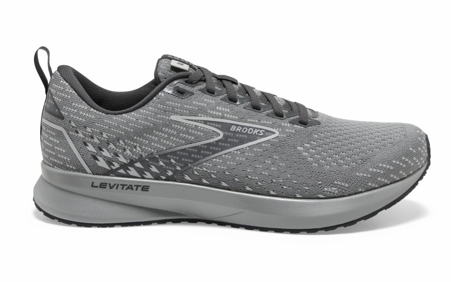 * Brooks Women'S Levitate 5 (026 Grey/Oyster/Blackened Pearl) Footwear