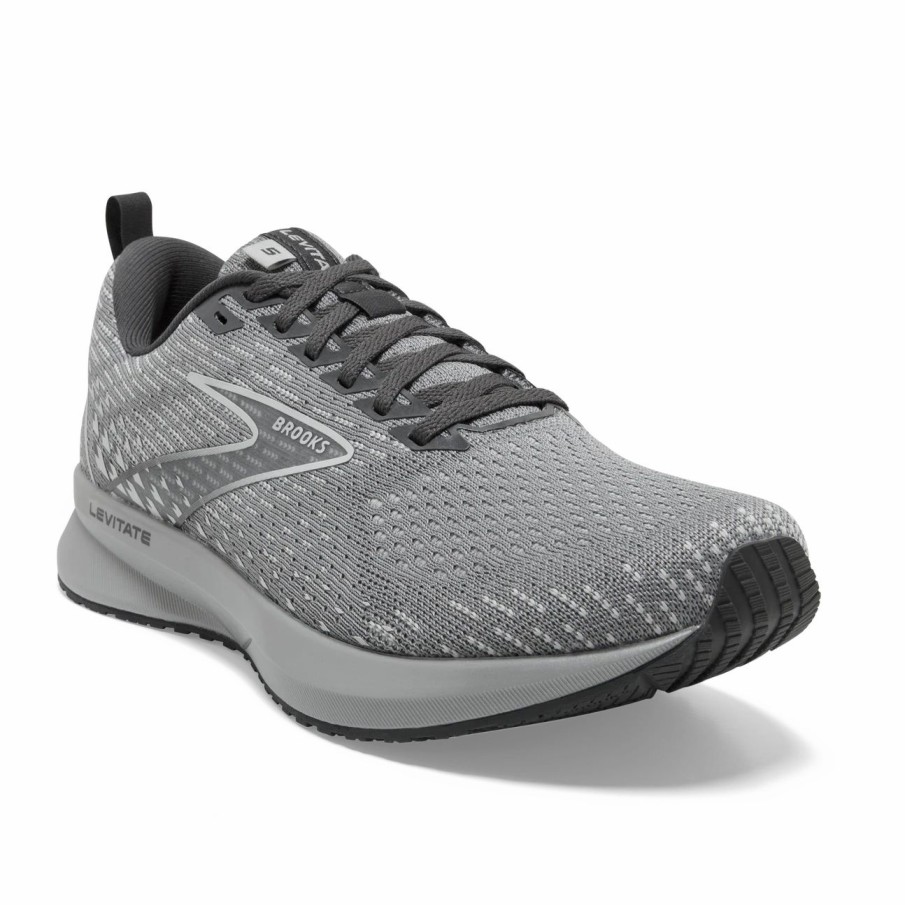 * Brooks Women'S Levitate 5 (026 Grey/Oyster/Blackened Pearl) Footwear