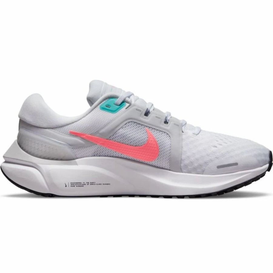 * Nike Women'S Air Zoom Vomero 16 (101 White/Lava Glow/Pure Platinum) Footwear