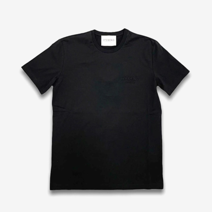 * Iceberg T-Shirt With Deconstructed Mickey Mouse Black Iceberg