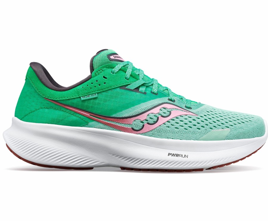 * Saucony Women'S Ride 16 (25 Sprig/Peony) Footwear