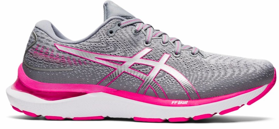 * Asics Women'S Gel-Cumulus 24 Wide (021 Sheet Rock/Pink Glo) Footwear