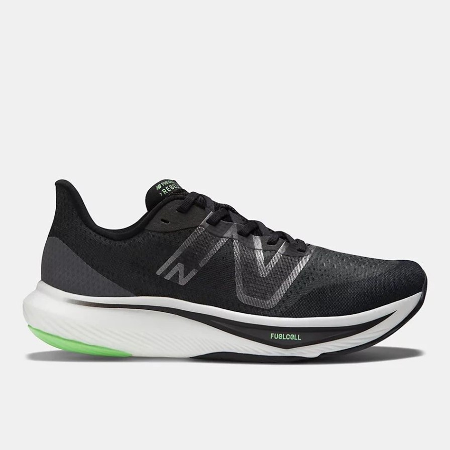 * New Balance Men'S Fuelcell Rebel V3 (Mb Black/Infinity Blue/Vibrant Spring) Footwear