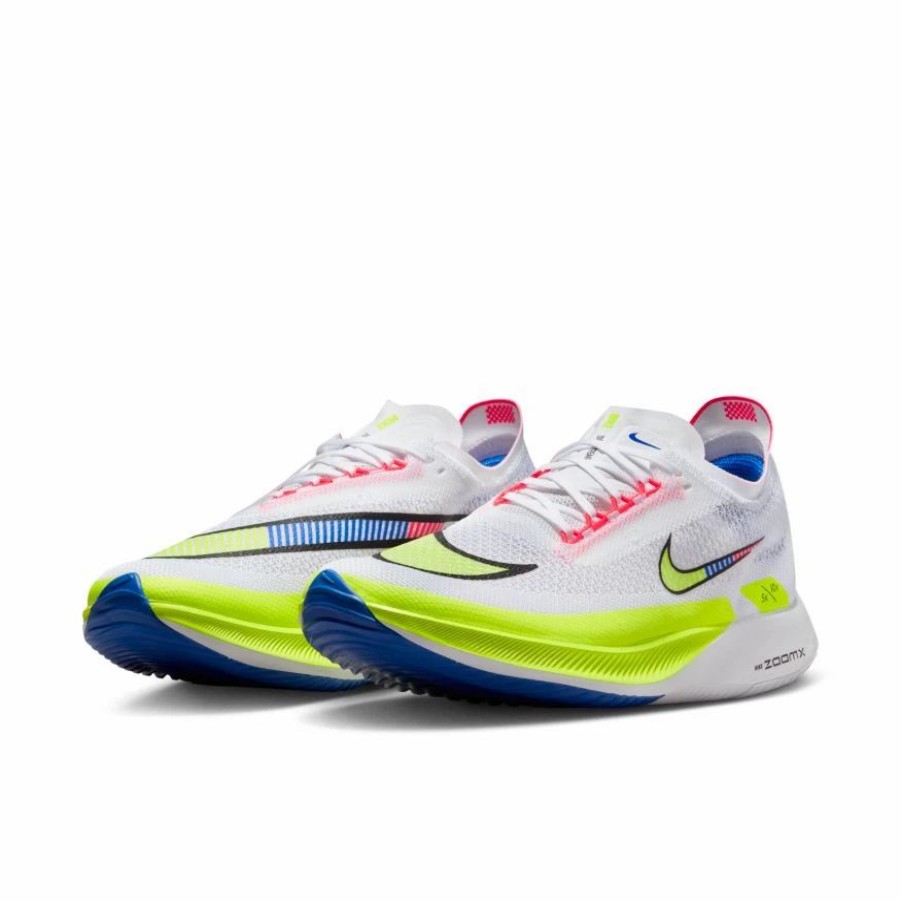 * Nike Zoomx Streakfly Premium (100 White/Black/Volt/Racer Blue) Footwear