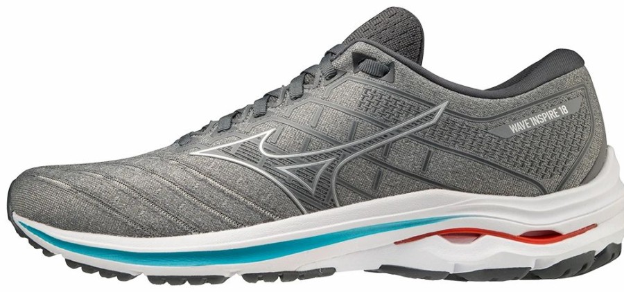 * Mizuno Men'S Wave Inspire 18 (Ug73 Ultimate Grey/Silver) Footwear