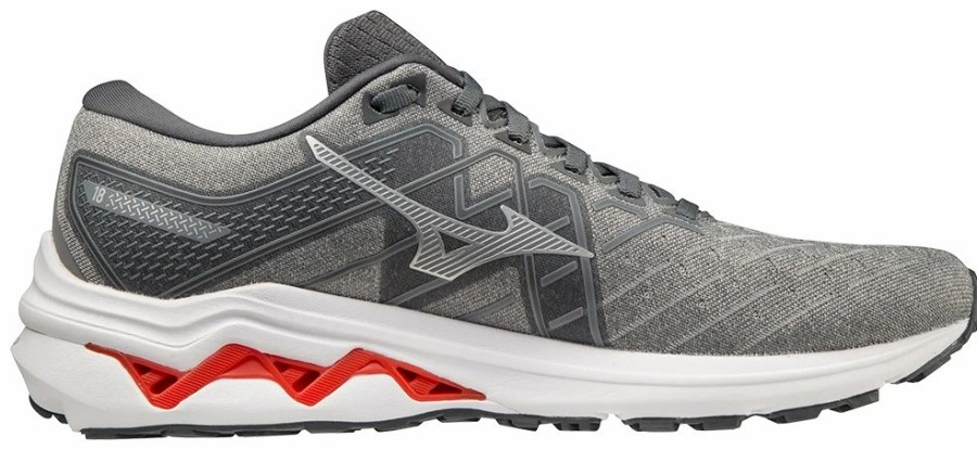 * Mizuno Men'S Wave Inspire 18 (Ug73 Ultimate Grey/Silver) Footwear