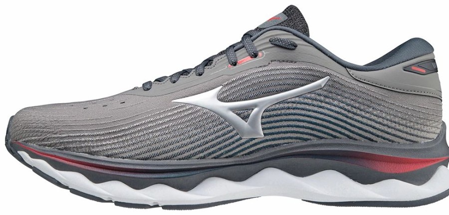 * Mizuno Men'S Wave Sky 5 (9M9M Steel Grey) Footwear