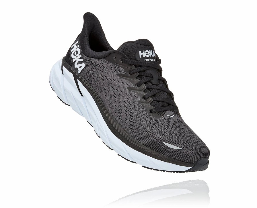 * Hoka Men'S Clifton 8 (Bwht Black/White) Footwear