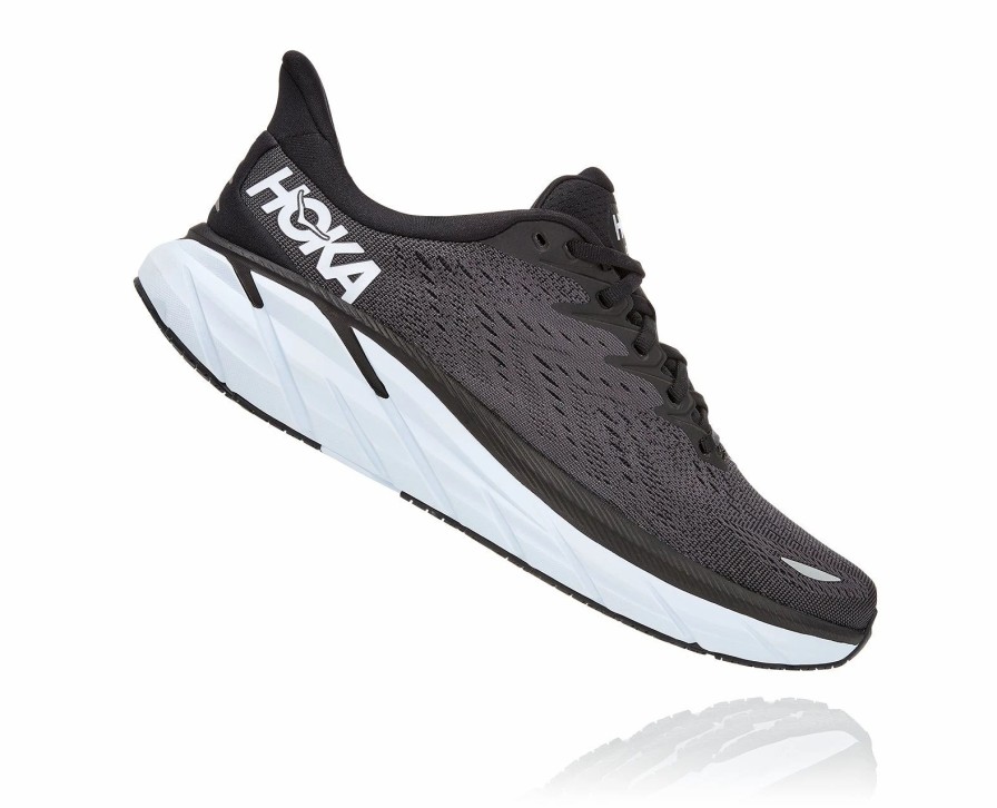 * Hoka Men'S Clifton 8 (Bwht Black/White) Footwear