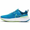 * Nike Men'S React Miler 2 (402 Imperial Blue/Lime Glow/Court Blue/White) Footwear