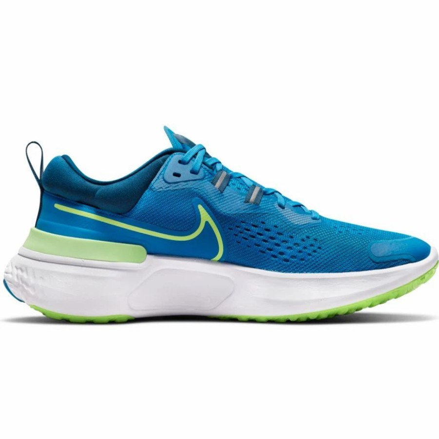 * Nike Men'S React Miler 2 (402 Imperial Blue/Lime Glow/Court Blue/White) Footwear