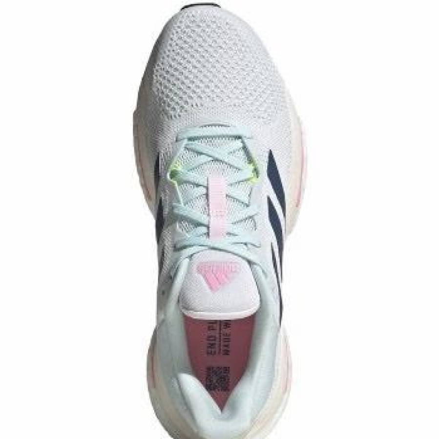 * Adidas Women'S Solar Glide 5 (Footwear White/Wonder Steel/Beam Pink) Footwear