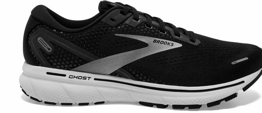 * Brooks Women'S Ghost 14 (057 Black/White/Silver) Footwear