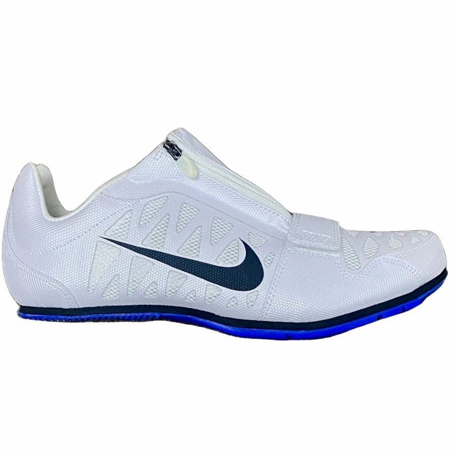 * Nike Uni Zoom Long Jump 4 (100 White/Black-Racer Blue) Footwear