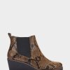 * Aerosoles Brandi Brown Snake Ankle Boots