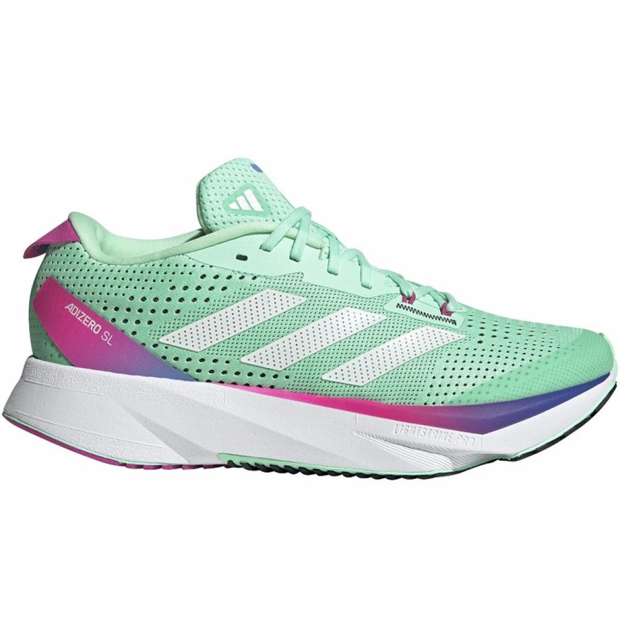 * Adidas Women'S Adizero Sl (Pulse Mint/Zero Metallic/Lucid Fuchsia) Footwear